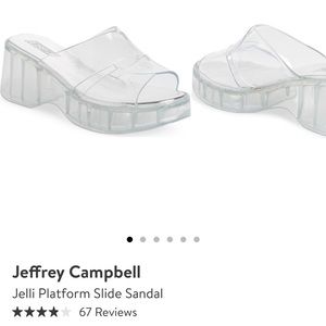 Jeffrey Campbell jelly clear sandal platform heel